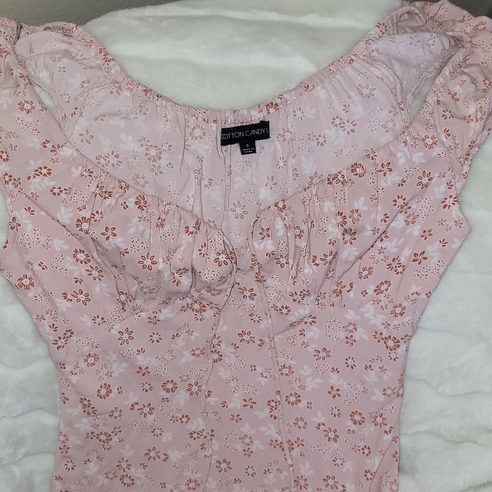 Cotton Candy Blush Floral Blouse
